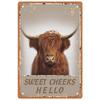 Animals Metal Tin Signs Sweet Cheeks Hello Posters Plate Wall Decor for Home Garden Bars Man Cave Cafe Clubs Retro Poster Plaque