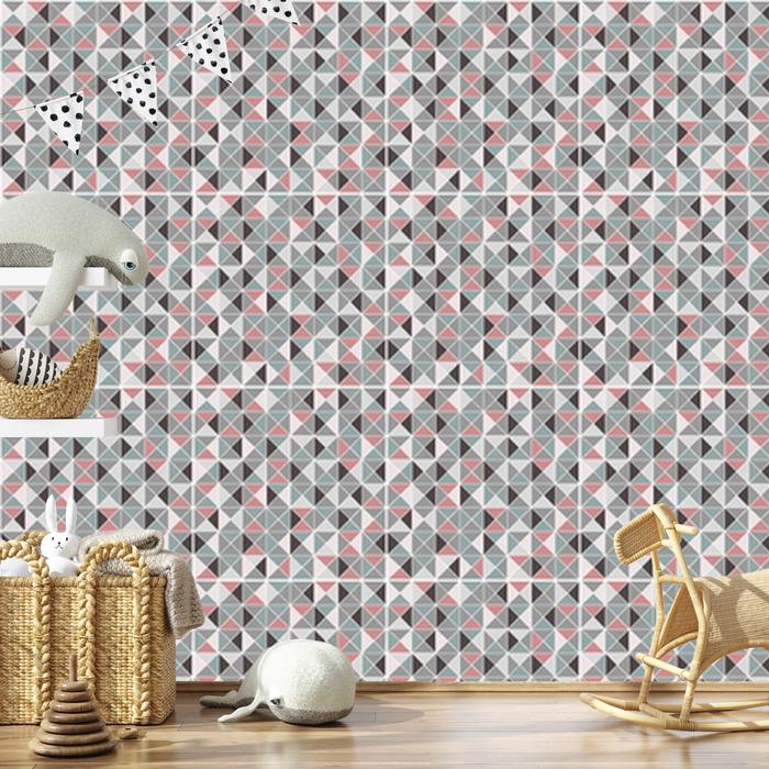 Geometric and colorful rhombus wallpaper for living room and bedroom 50x1000