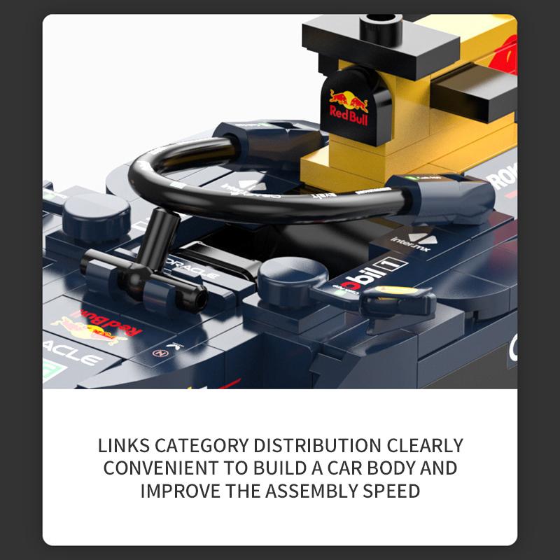 92500 1:24 Static Version Formula 1 Racing Car Building Blocks Ornaments Children Puzzle Assembly Toys For Boy Boyfriend Adult