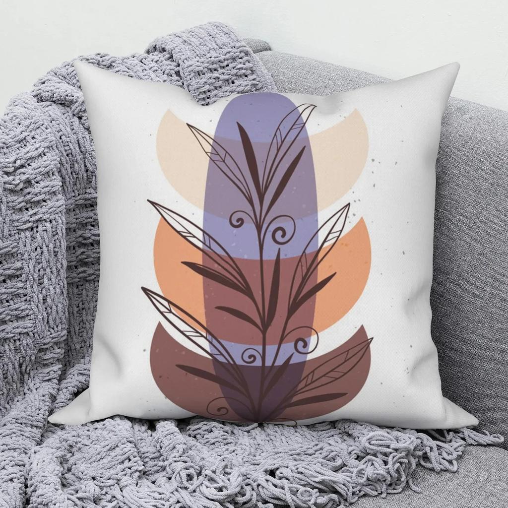 Car Living Room Sofa Cushion Cover Luxury Home Decoration Pillow Cover Abstract Creative Leaf Print Pattern Cushion Cover