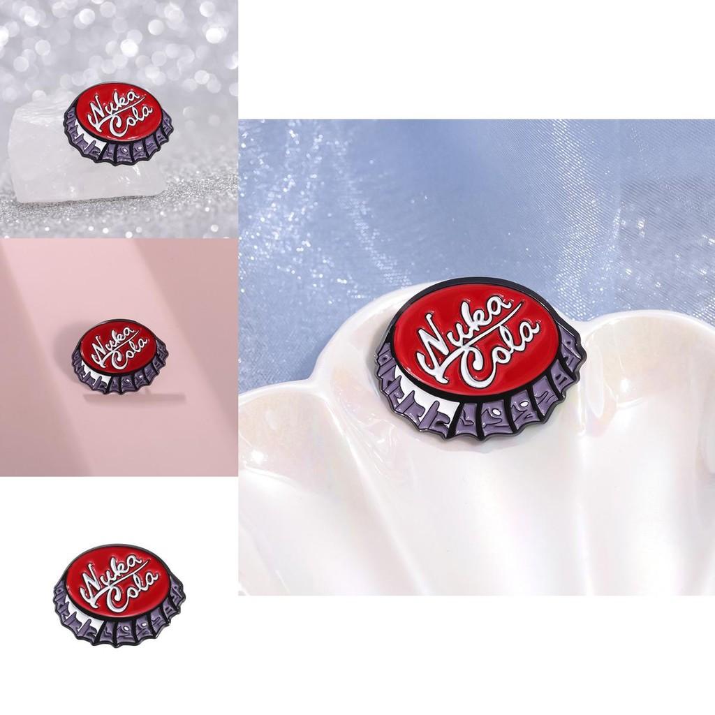 Fun And Quirky Nuclear Cola Bottle Cap Pin Ideal For Creative Lovers Accessory