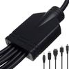 HUIKKJP USB 3DS Charger USB Charging Cable Black 5-in-1 1.2m Multi-Game
