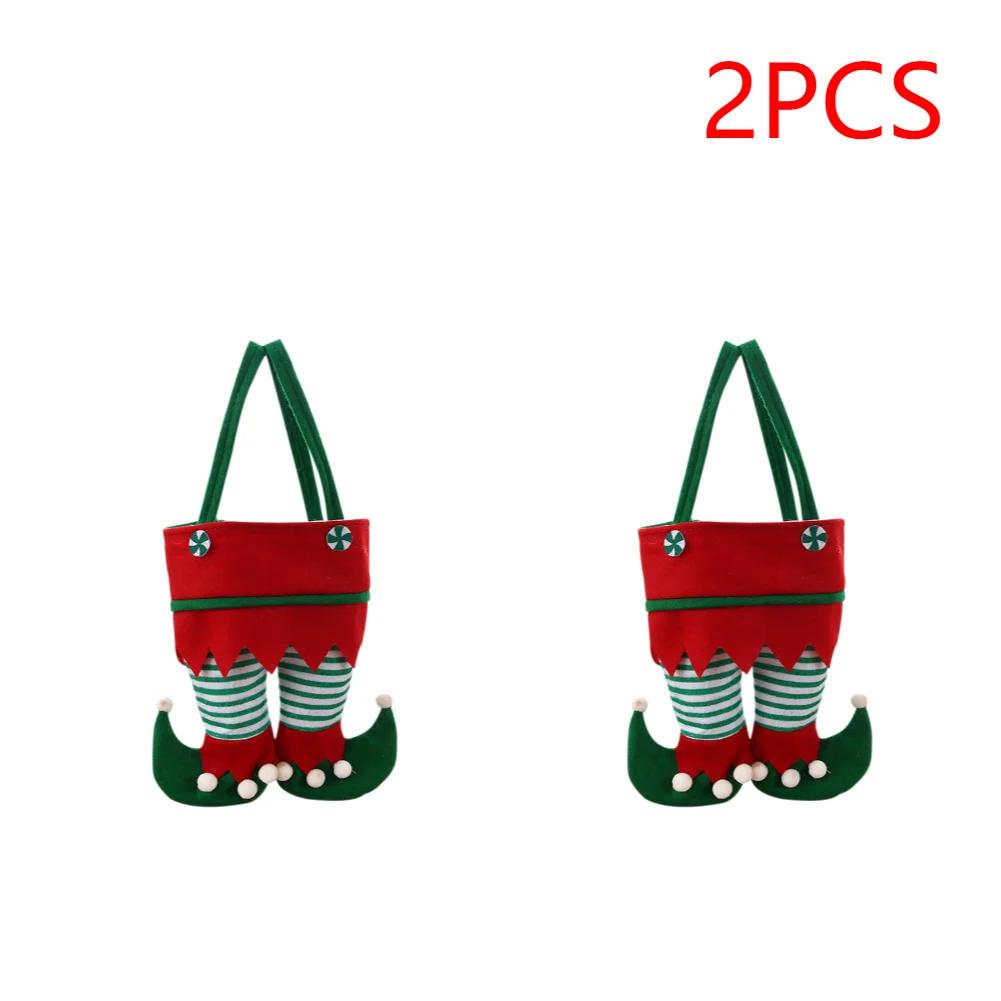 Christmas Elf Candy Bags Velvet Bags Santa Claus Pants Handbag Bags For Packaging Festival Party Decor Xmas Tree Decoration 2025