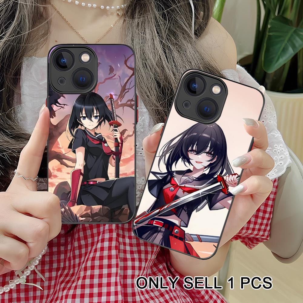 Akame Kurome Silicone Mobile Phone Case for iPhone 17 16 15 14 13 12 11 X XR XS Air Pro Max Plus Mini Colorful Cover