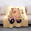 17 Styles Capybara Cartoon Print Blanket Soft Fluffy Throw Blanket Kids Adult Sofa Bed Travel Blanket Cover Throw Wonderful Gift