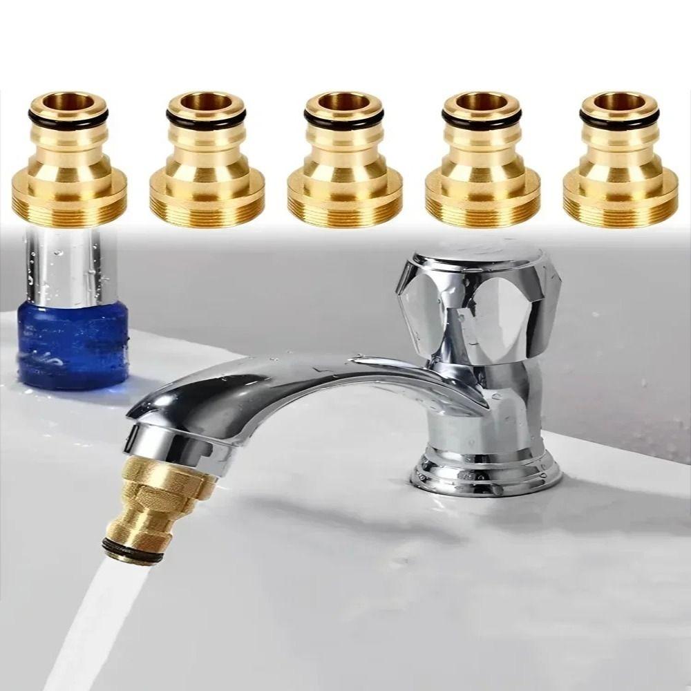 Durable Brass Faucet Adapter Dual Interface Garden Tap Connector New Universal Tap Adapter Outdoor