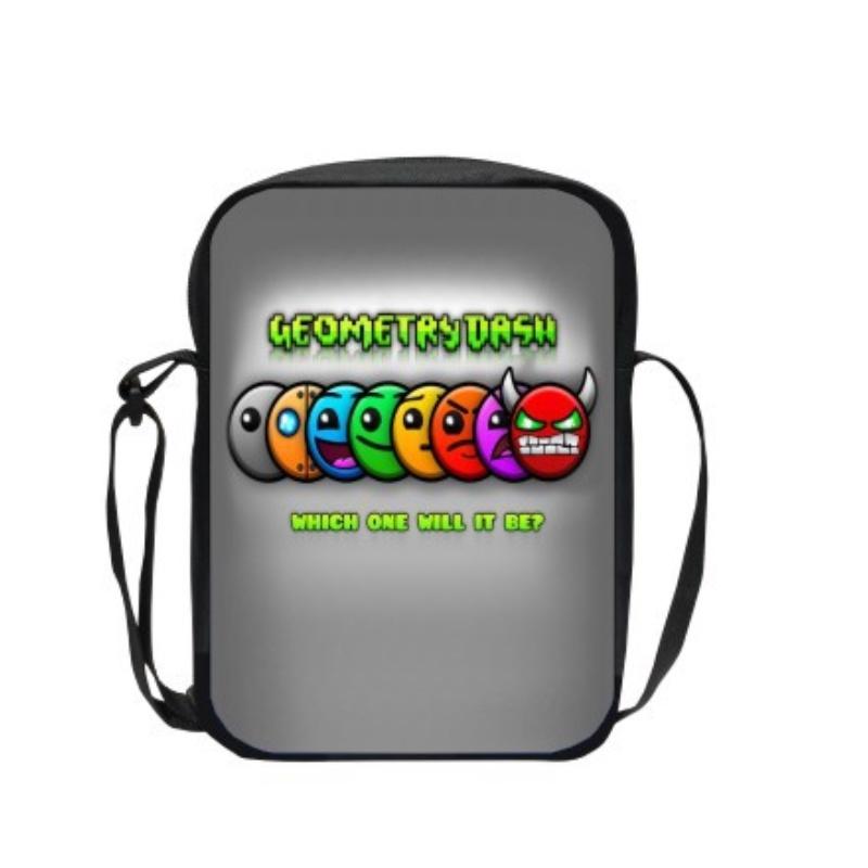 16-inch Children's Backpack Set Geometric Dash Durable Shockproof And Lightweight