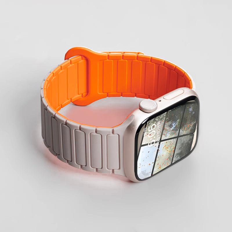 Jingyi Silicone Strap for Apple Watch S7/S8/S9/S11 and iWatch10 with Magnetic Closure