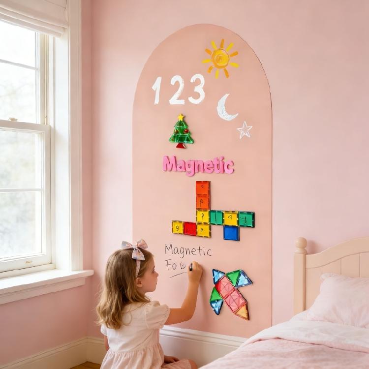 Magnetyczna tablica kredowa do montażu na ścianie, zmywalna naklejka ścienna, samoprzylepna tablica do rysowania 31,5x15,74 cala do dekoracji pokoju dziecięcego