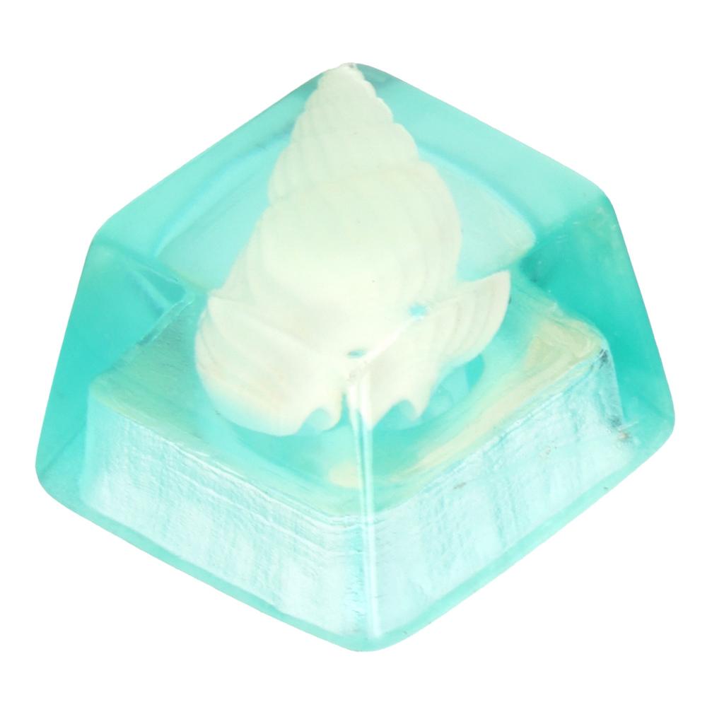 Műgyanta billentyűsapka Kézzel készített Korrózióálló Univerzális Mechanikus Billentyűzet Kiegészítők(Kék Héj )