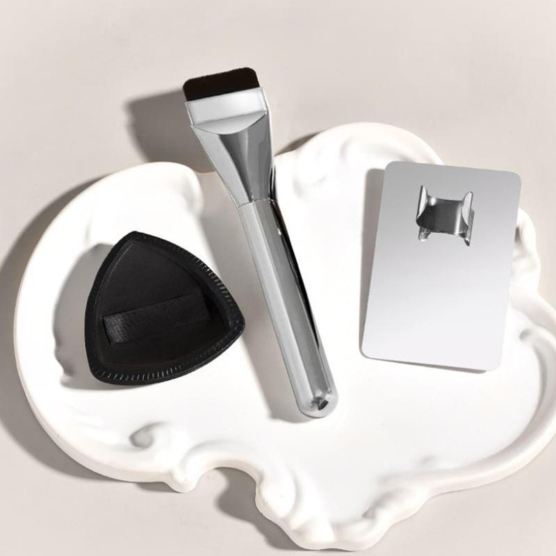 1/3/4Pcs Foundation Makeup Tools Kit Foundation Brush Powder Puff And Cream Palette Portable Makeup Tool For Travel Daily