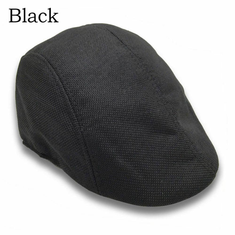 Outdoor Linen Beret Hat Vintage Golf Driving Hat Sun Hat Men Flat Cap