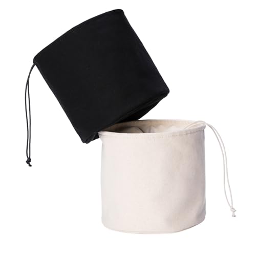 YONBEN Tall Purse Organizer Insert for Women's Canvas Round Handbag Organizer Storage, Handbag Purse Organizer Round Cosmetic Pouch Bag Bucket Makeup