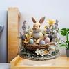 2D acrylic rabbit ornaments Easter desktop decoration color (suitable for desk, fireplace, shelf)