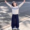 Moonkids Girls' Korean-Style Autumn Knitted Outfit Set