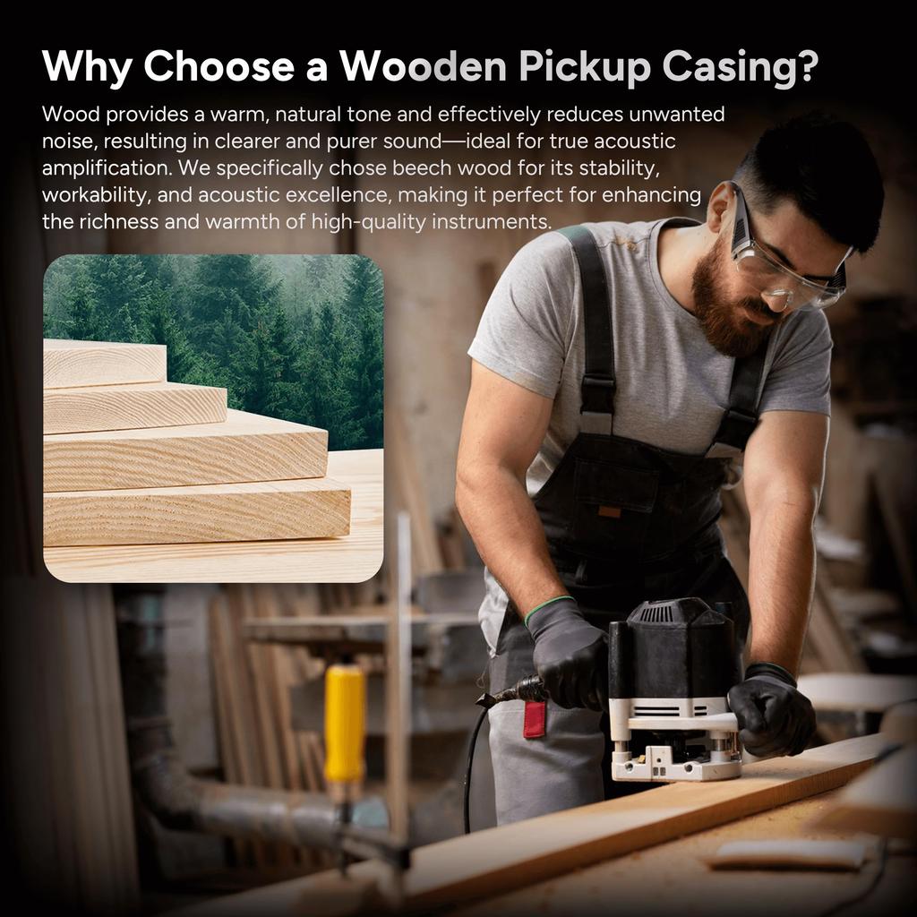 Amumu SP31 Passive Neodymium Magnetic Soundhole Pickup for Acoustic Guitar