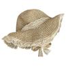 Korean Version of Women's Summer Big Brim Thin Breathable Lace Hollow Sun Protection Covering The Whole Face Straw Hat Versatile Trend