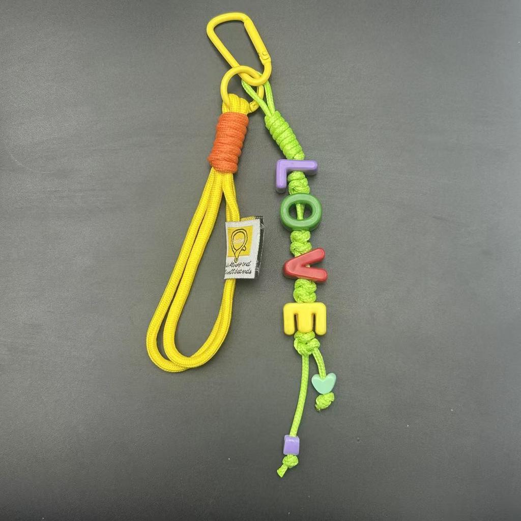 Dopamine Rope Pendant: Colorful Handmade Keychain & Phone Lanyard