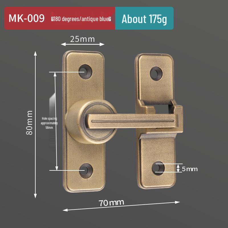 Punch-Free 90° Sliding Door Latch & Lock for Barn, Bathroom, or Toilet Doors