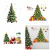 1/2Pcs/set PVC Xmas Tree Wall Stickers Removable Window Glass Decal Santa Claus Stickers  Home Decor