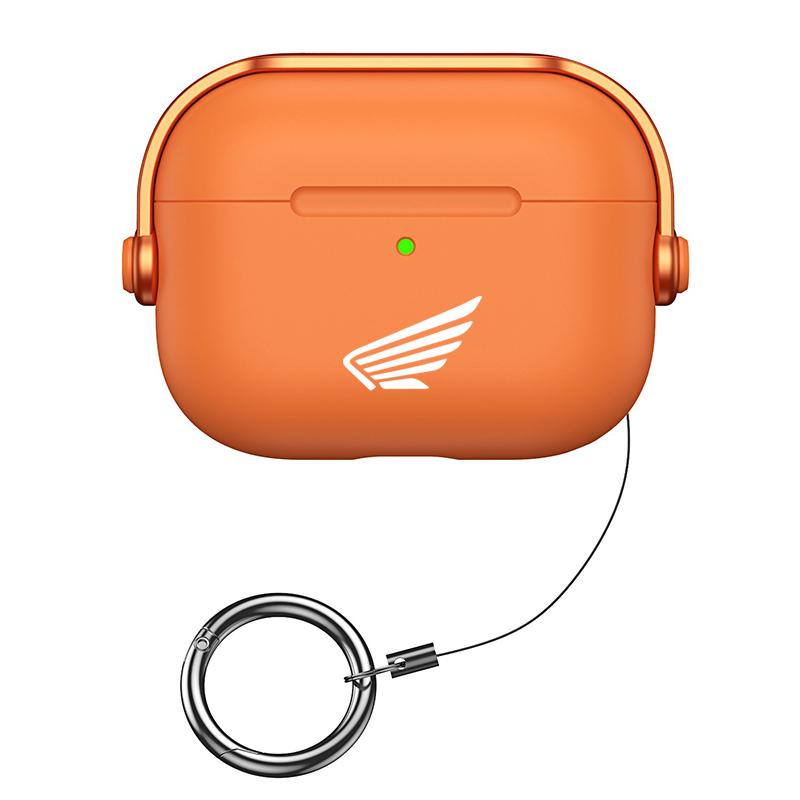 

New Honda Motorcycle LOGO Earphone Case Portable Wireless Bluetooth Earphones Box For Airpods 1/2/3/4 Pro2/3 Pro Protector Cover оранжевый