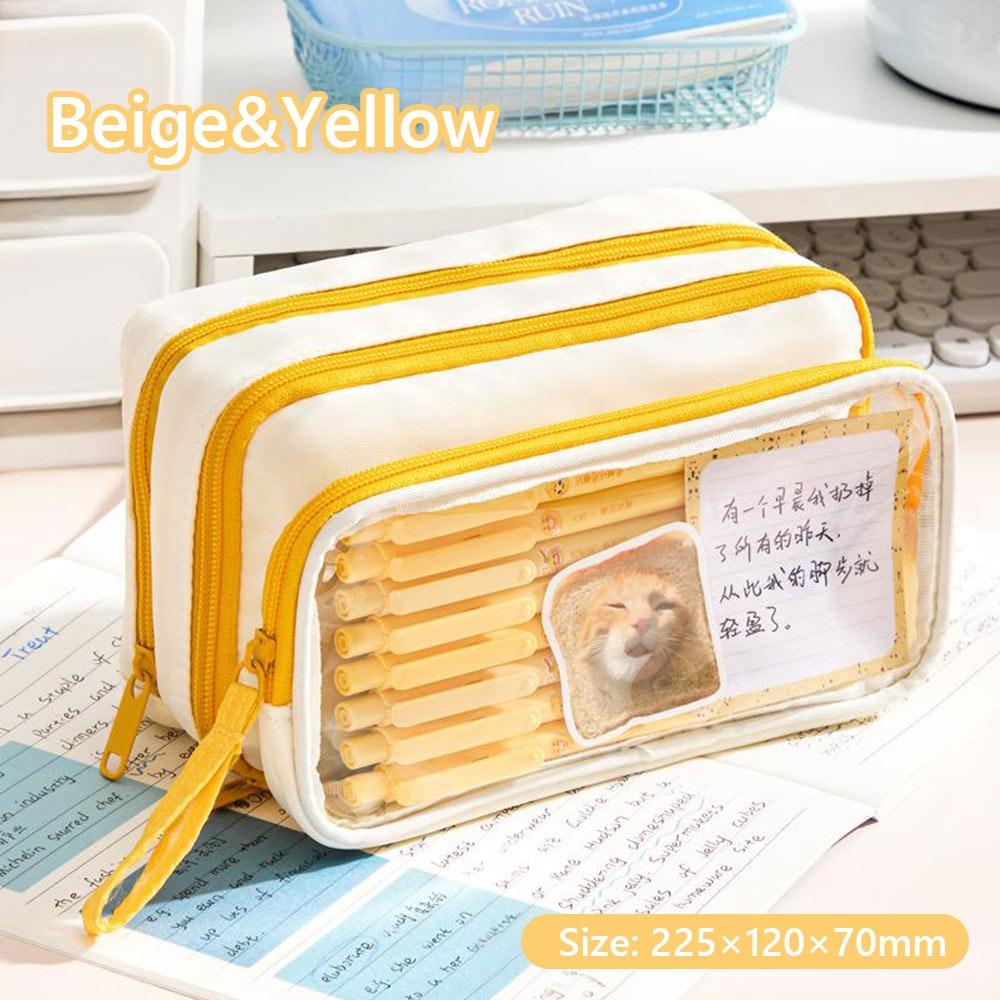 Large Opening Design Pencil Case Large Capacity Stationery Organizer Pen Box  School Office