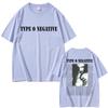 Rock Band Type O Negative Peter Steele T Shirts Unisex Women Vintage Metal Gothic Tshirt Male Casual Oversized Pure Cotton Tshirts