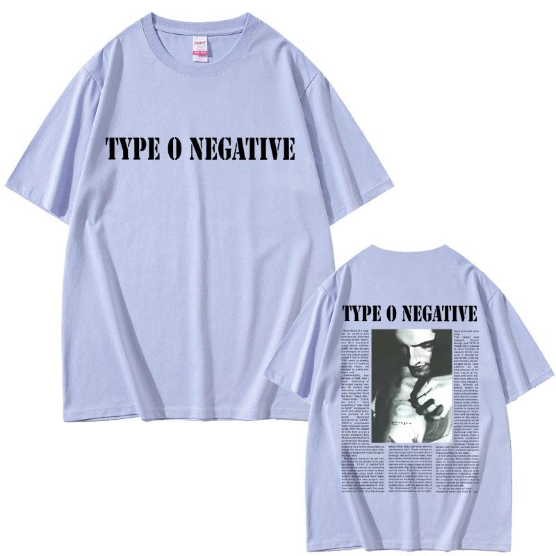 Rock Band Type O Negative Peter Steele T Shirts Unisex Women Vintage Metal Gothic Tshirt Male Casual Oversized Pure Cotton Tshirts