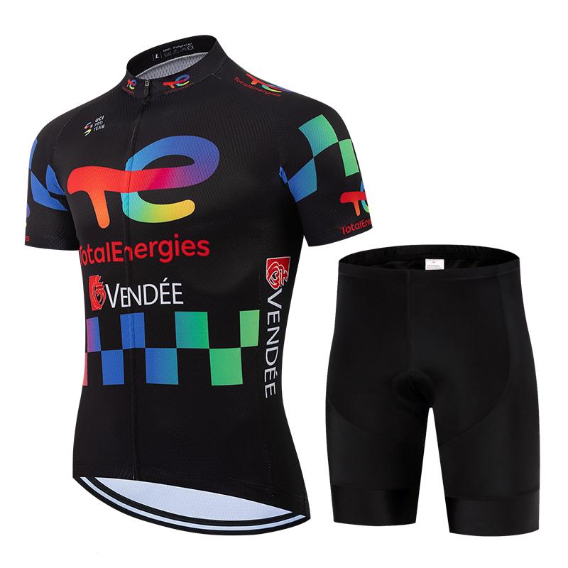 2026 New Total Energies Team Cycling Jersey Set Breathable Mtb Maillot Ciclismo Hombre Summer Outdoor Sports Bicycle Clothing
