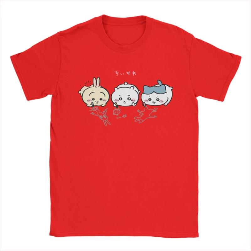 

MINISO Chikawa Drawing T Shirt Men Women Amazing T-Shirt Crew Neck Cartoon Cute Tee Shirt Short Sleeve Tops 4XL