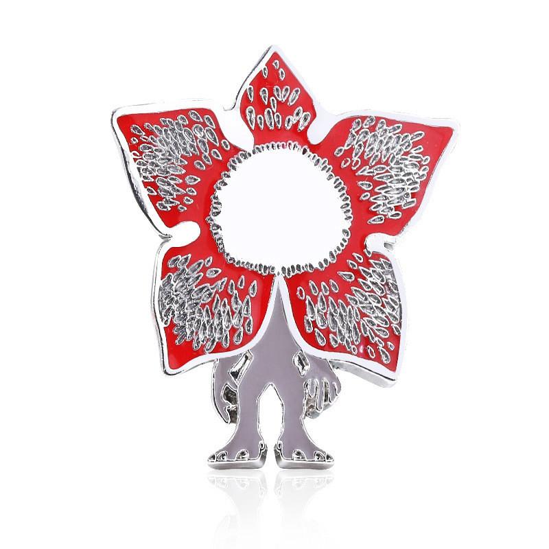 Значок  Странные Дела  Алфавитный Горшечный Растение с Металлическим Покрытием Для Косплея И Повседневной Одежды Style 1