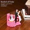 Couple – Couple Romantique Boule de Verre Miniature Statue Pièce d'Exposition, Cadeau de Mariage Parfait pour les Couples, Mari & Femme