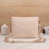 Woven small square bag fashionable and simple women's crossbody shoulder bag versatile lock bag