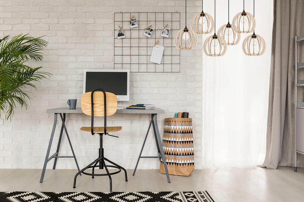 MODERN WOODEN LED CEILING HANGING LAMP