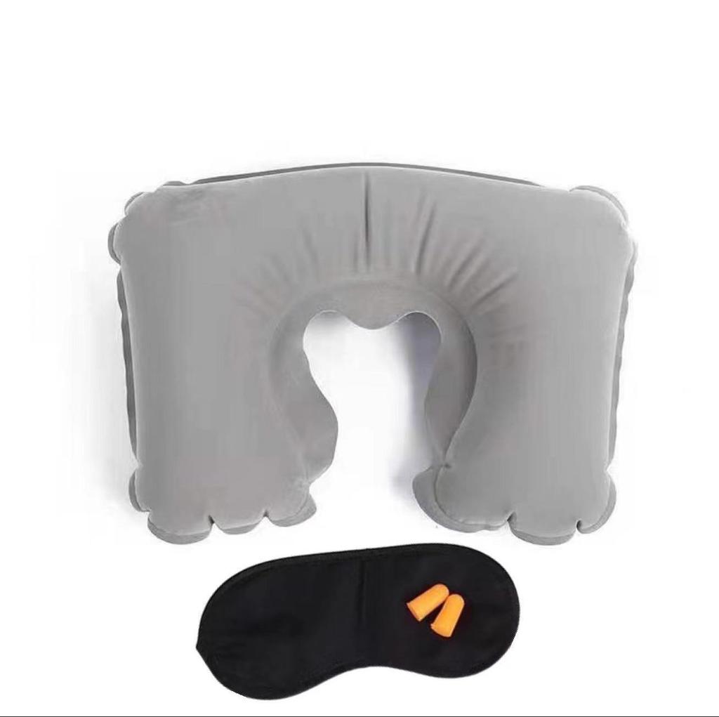 Inflatable Foldable Travel Neck Pillow - Portable U-Shaped Pillow for Camping, Car, and Travel