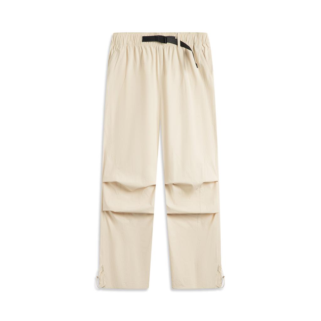 Li Ning Sports Trend Series Solid Color Versatile Simple Comfortable Casual Pants Men Bottoms Sand-Khaki AKXV303-2