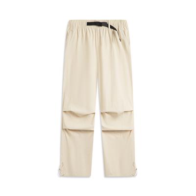 Li Ning Sports Trend Series Solid Color Versatile Simple Comfortable Casual Pants Men Bottoms Sand-Khaki AKXV303-2