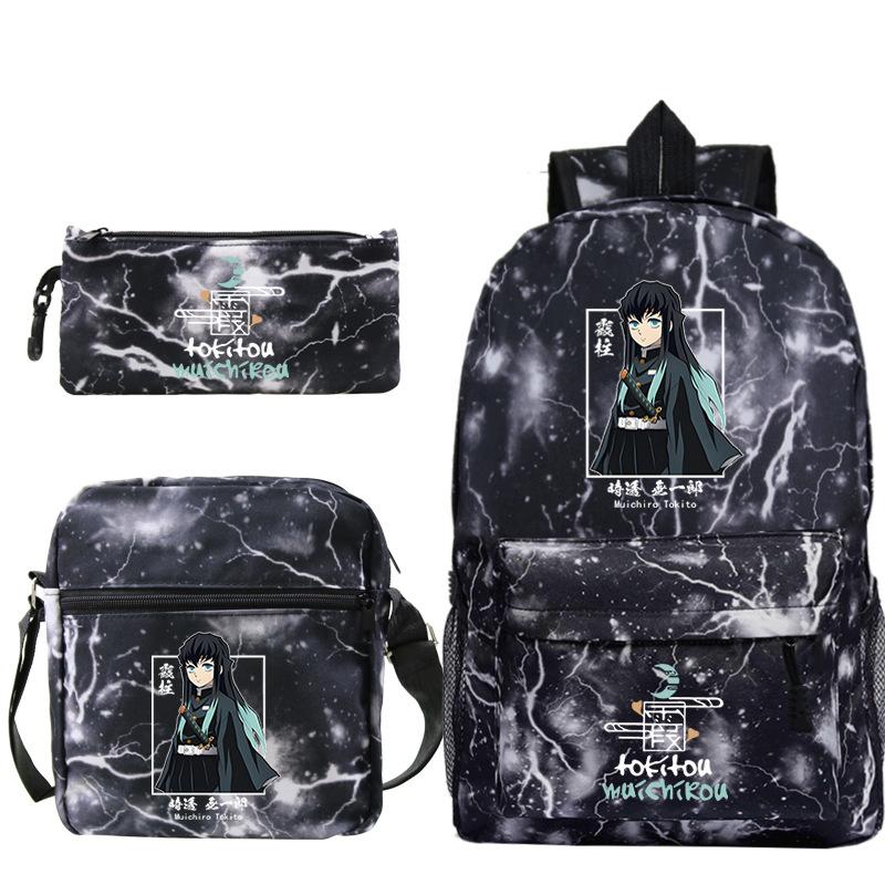 Demon Slayer Ghost Annihilation Blade Primary School Bag New Pencil Case Stationery Set