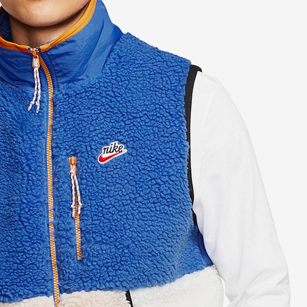 Nike Sportswear Sherpa Fleece Gilet 'Blue Beige White' Men's CD3142-480