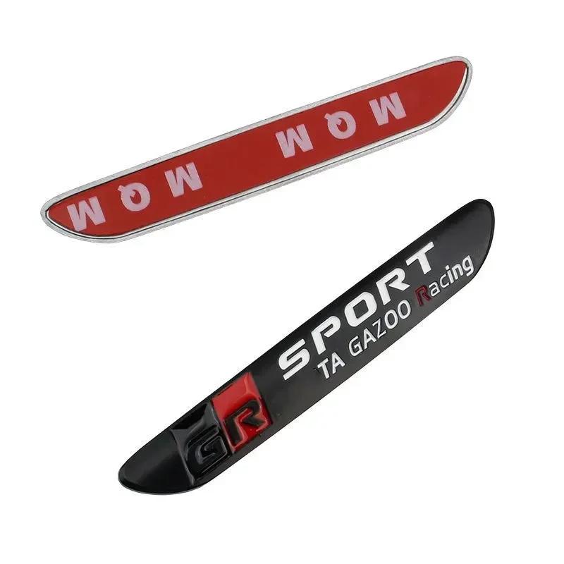 For GR Sport Gazoo Racing Logo Side Fender Emblem Rear Trunk Badge Sticker Corolla Camry Sienna Prius RAV4 CHR Yaris