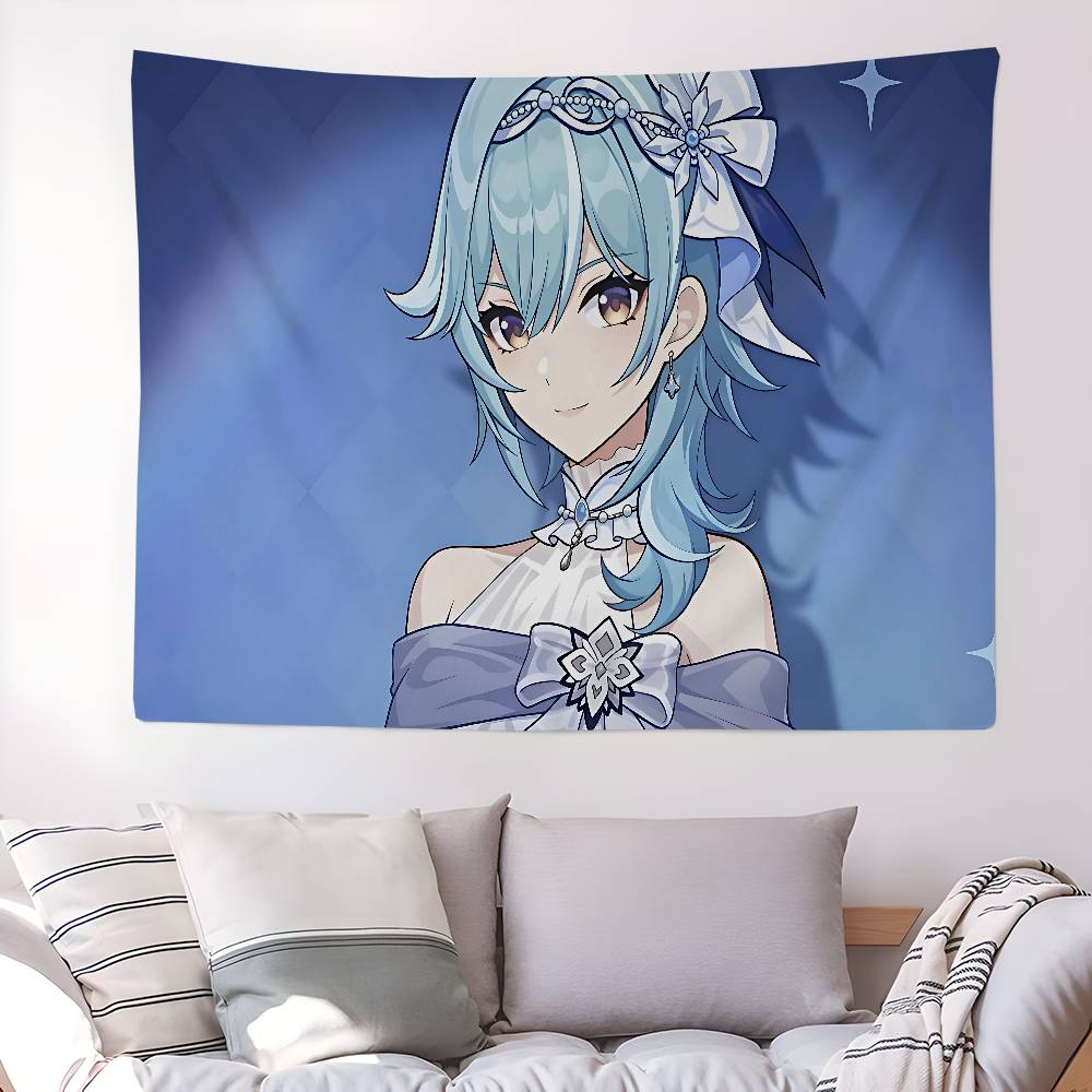 Genshin Impact Game Cartoon Tapestry Art Science Fiction Room Home Decor Wall Hanging Home Decor