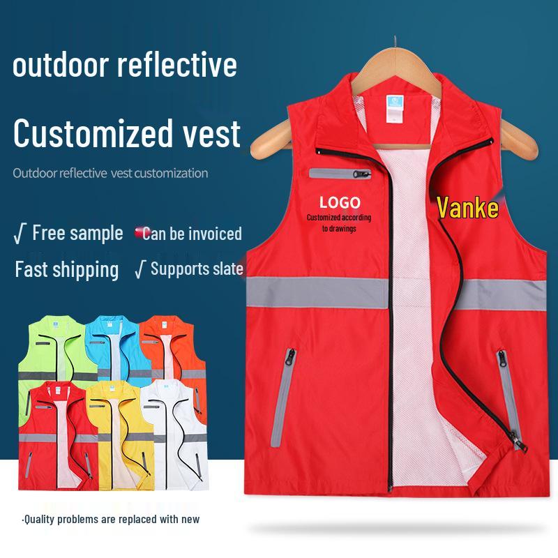 Reflective Custom Logo Volunteer Vest for Promotion Activities