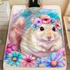 1PC Cute Watercolor Animals Print Flannel Blanket, High Quality All Seasons, Home Decor, Warmth and Comfort, Perfect for Christmas Gifts