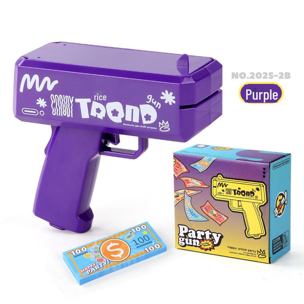 60-Electric Money Spray Gun: Unique Toy Shooting US Dollar Bills