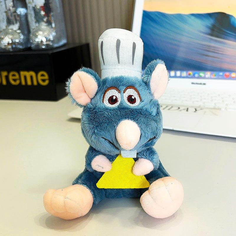 Portachiavi Peluche Topo Formaggio in Tessuto a Pelo Corto per Bambini e Ragazzi