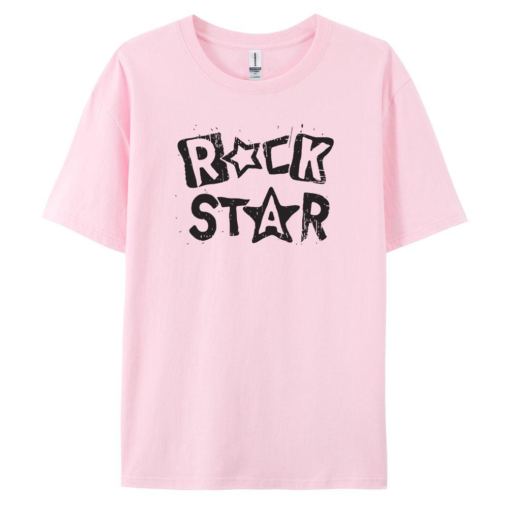 RockStar Summer Essential Pure Cotton TShirt with Short Sleeves and Round Neck