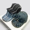And Women Vintage Bow Broken Style Baseball Caps Sun Protection Korean Style Heat Retaining Personalized Peaked Hats Outdoor Use All-Match