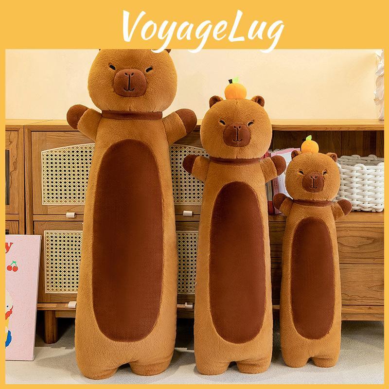 Long Topped Orange Strip Capybara Plush Toy Cute Doll Girl Kid Birthday Gift