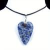 Long Heart Stone Pendant Natural Crystal Arrowhead Amethyst Crystal Charms For Necklace Stainless Steel Chain Women Jewelry new