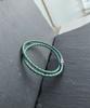 Volksvagen Watch Vintage Mint Color Genuine Leather Double-Strand Twist Bracelet Titanium Magnetic Hook